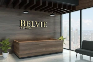 3D Logo Mockup Exotic Wooden Wall