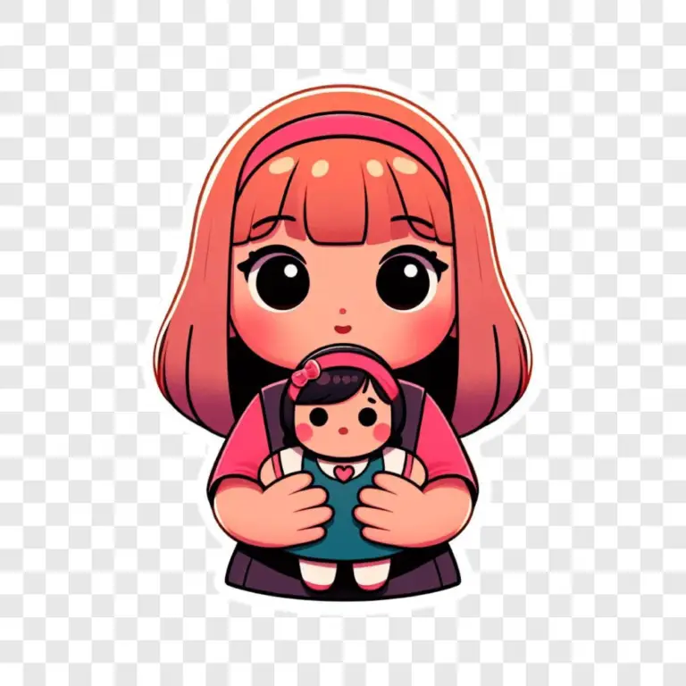 Cute Girls and Dolls Stickers