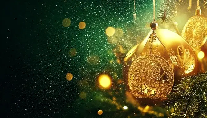 Glittery Gold New Year Background
