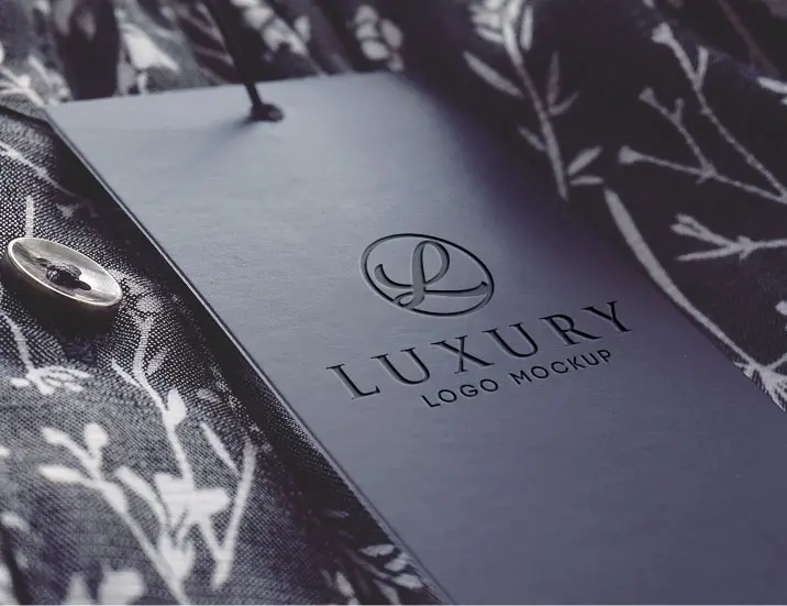 Logo Mockup on Black Hang Tags