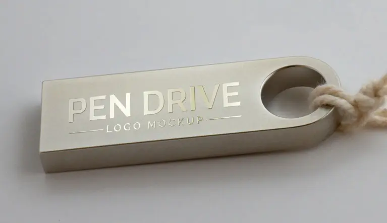Logo Mockup on Metal Tag