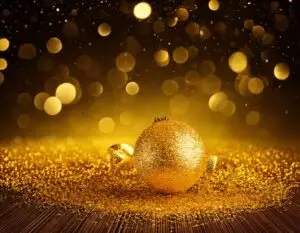 Luxurious New Year Backgrounds, Golden Sparkles, Golden Ornaments