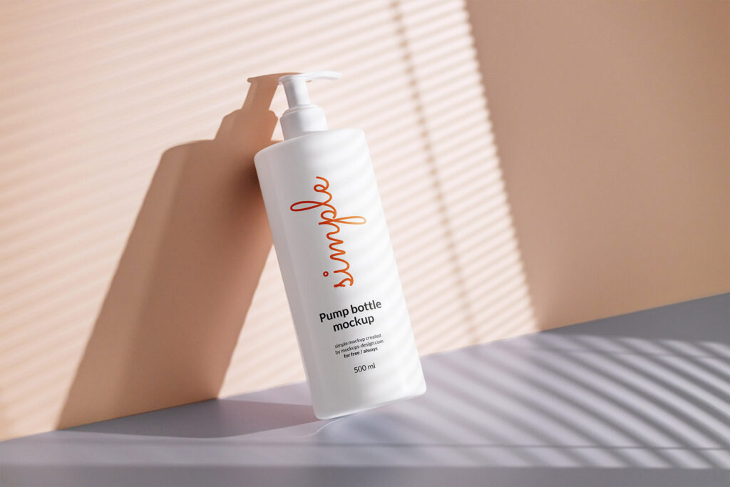 White Pump Bottle Lying On Wall