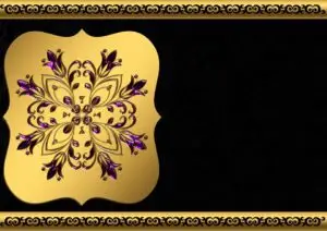 Black Gold Frame Wedding Invitation Background