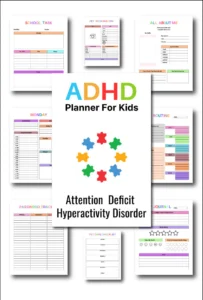 ADHD Planner for Kids Editable and Printable