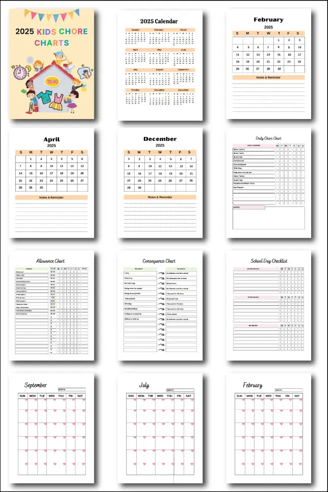 Editable Printable Child Assignment Chart