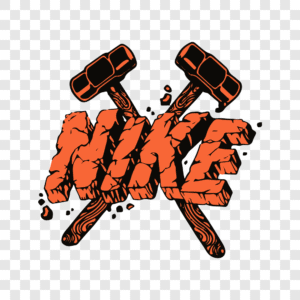 hammered nike logo
