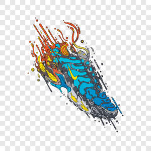 melting nike sneaker art