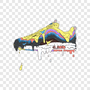 melting sneaker art