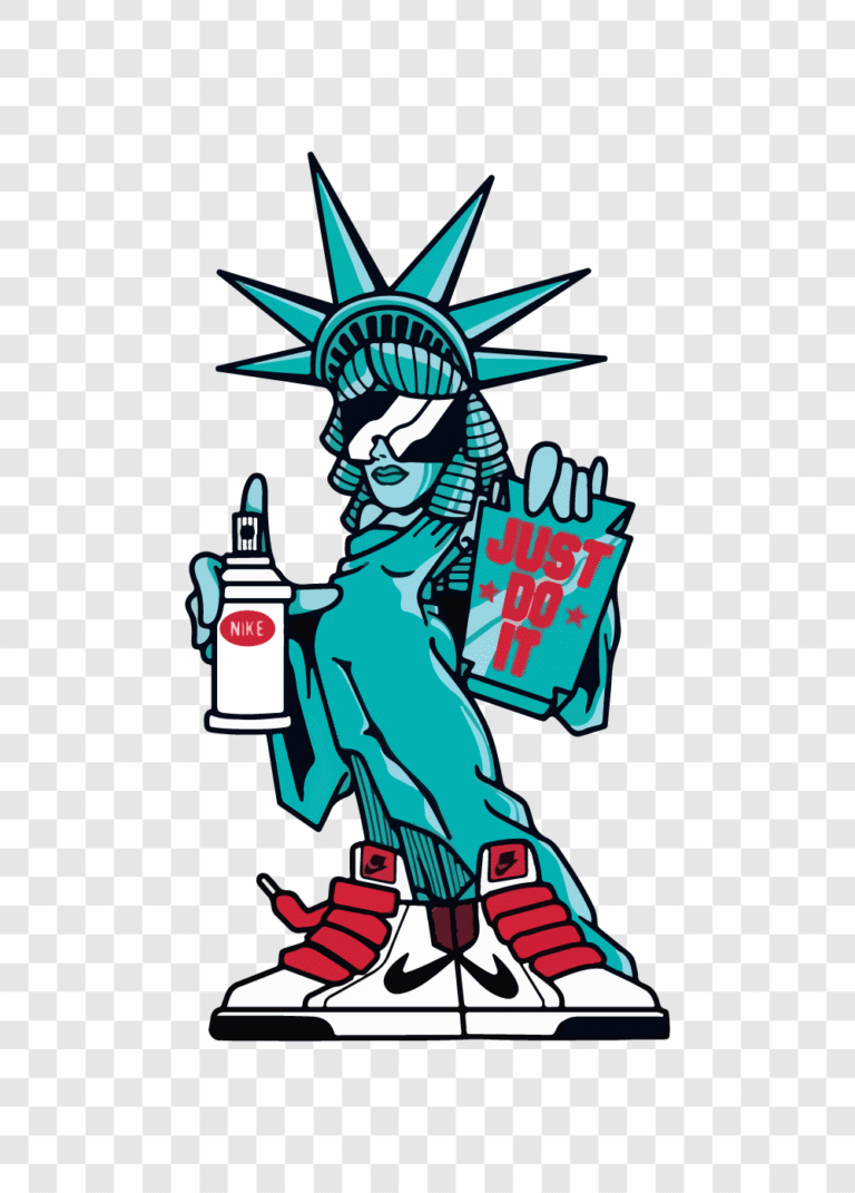 nike statue of liberty street art