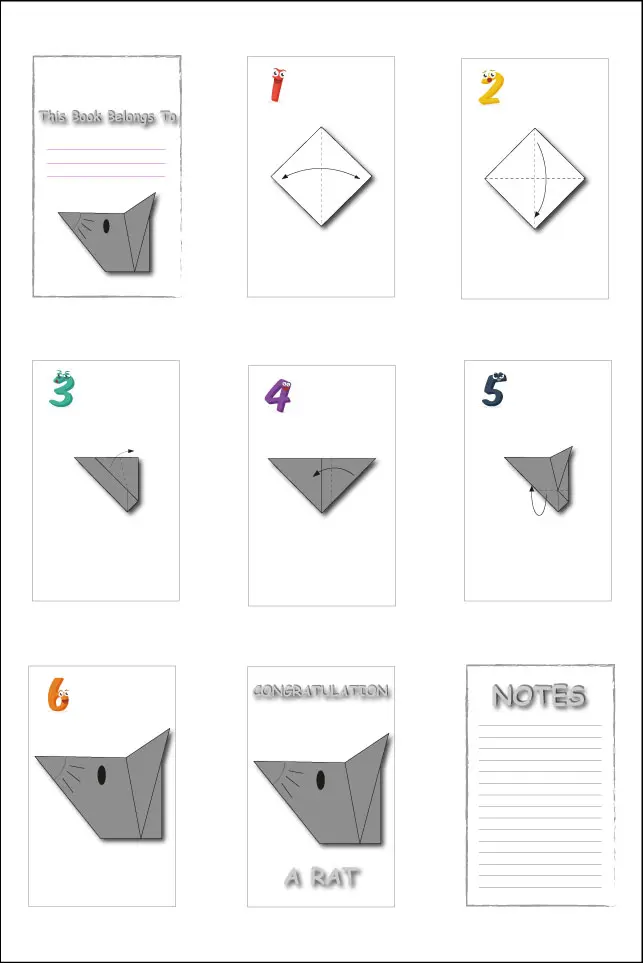 Printable A Rat Origami Interiors