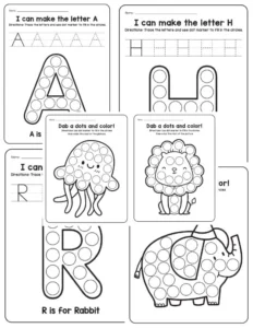 Printable Animal Dot Marker Kids Worksheet
