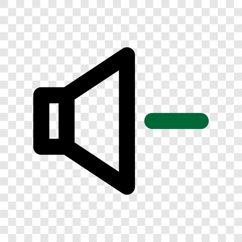 simple volume down icon
