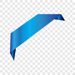 3d folded blue ribbon