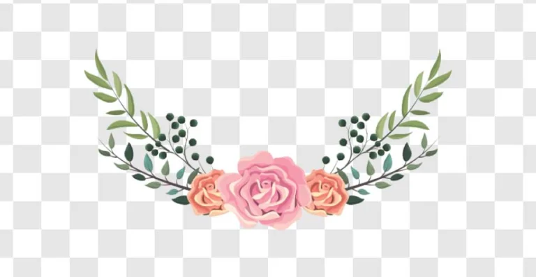 beautiful flowers with leaves png