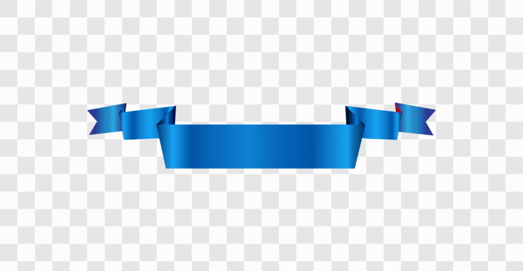 blue gradient ribbon banner