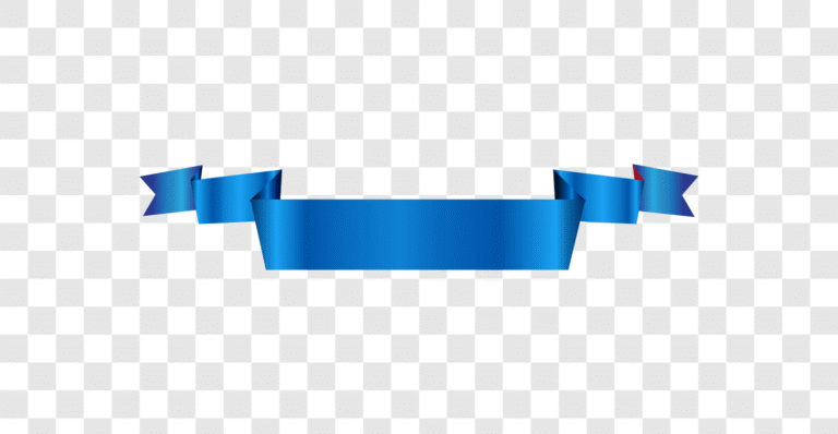 blue gradient ribbon banner