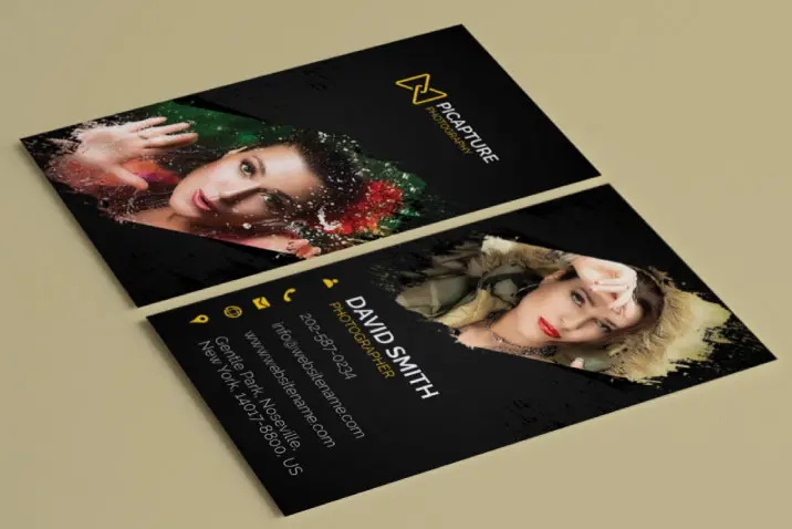 business card photography
