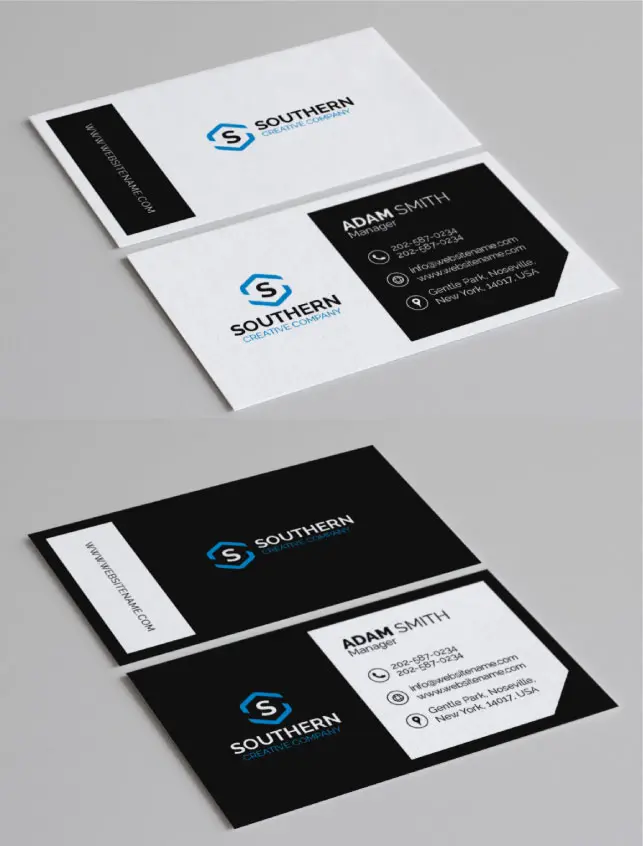 business card template v17