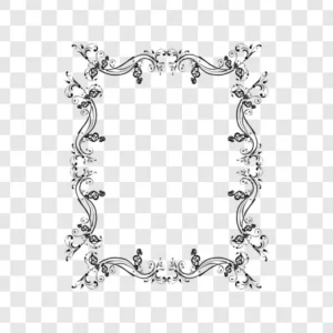 decorative floral corner frame png