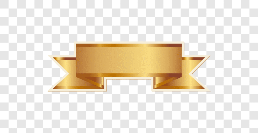 decorative golden banner ribbon png