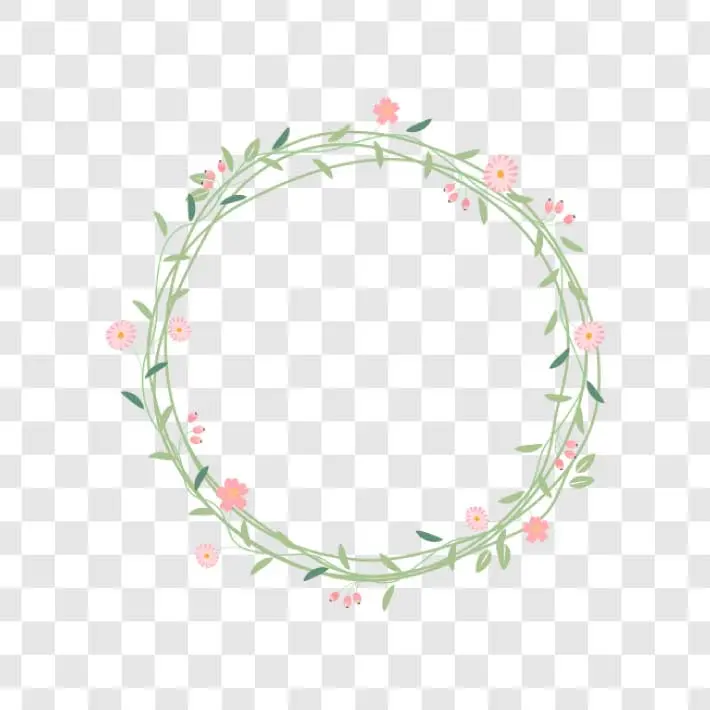 delicate flower frame png