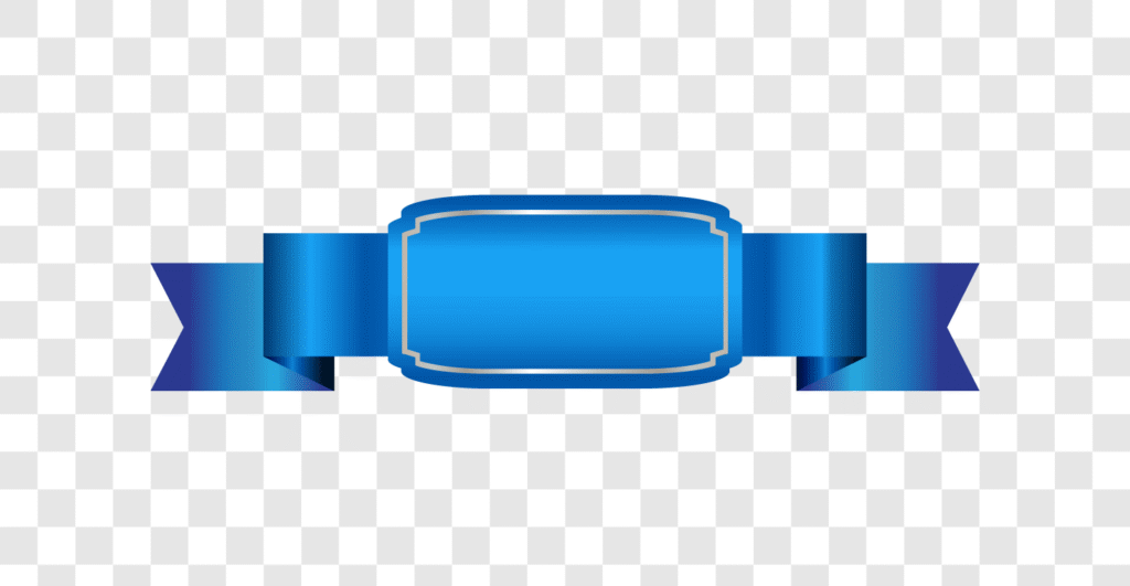 elegant blue ribbon banner