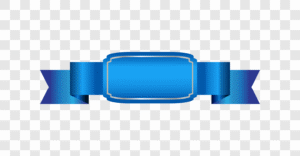 elegant blue ribbon banner