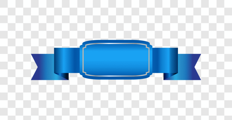 elegant blue ribbon banner