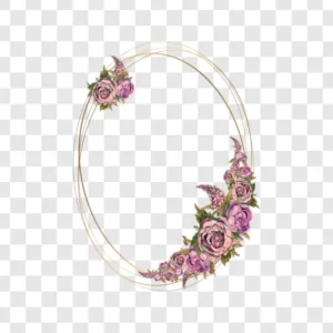 elegant rose gold wreath png