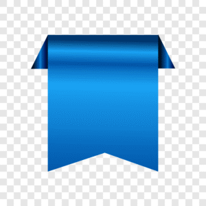 glossy blue award ribbon
