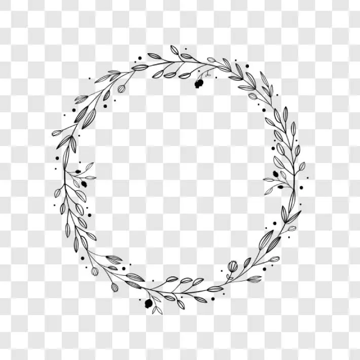 hand drawn botanical frame png