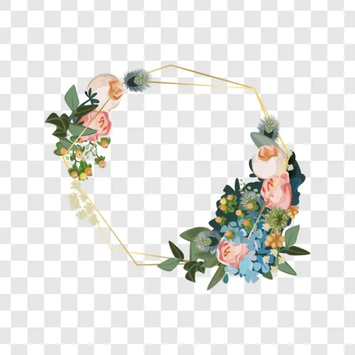luxury botanical frame png
