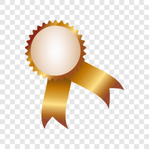 luxury gold award ribbon