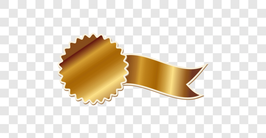 luxury gold award ribbons
