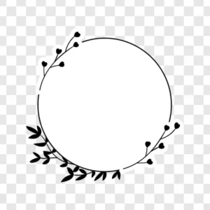 minimalist floral circle png