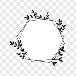 minimalist geometric wreath png