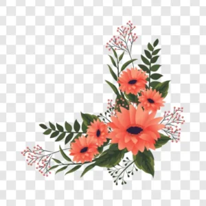 orange flower arrangement png