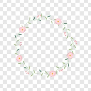 pastel floral circle png