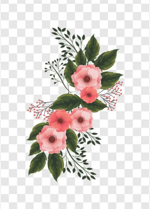 pink floral arrangement png