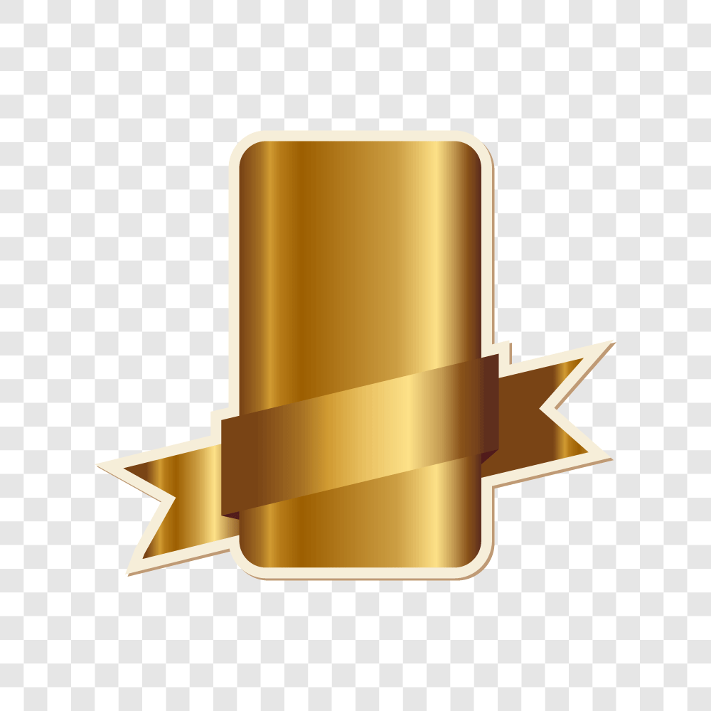 premium gold banner png