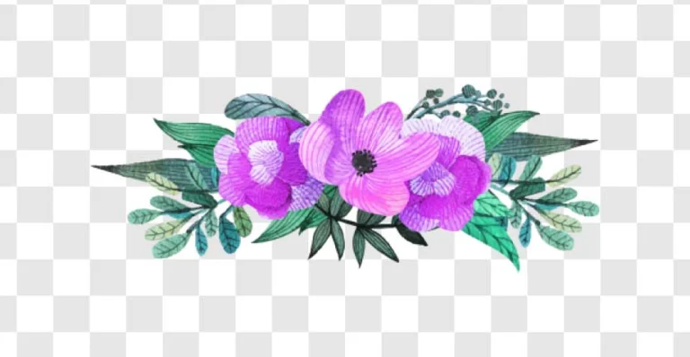 purple floral arrangement png