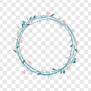 romantic floral wreath png