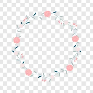 romantic flower circle png