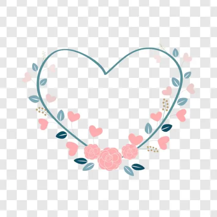 romantic heart frame png