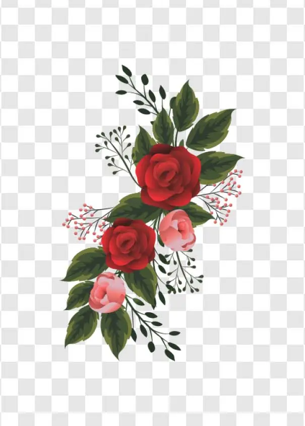 romantic rose bouquet png