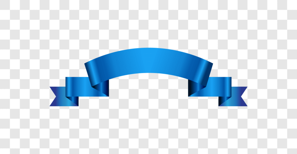 shiny blue gradient ribbon