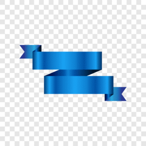 shiny blue ribbon banner