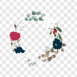 soft watercolor wreath png