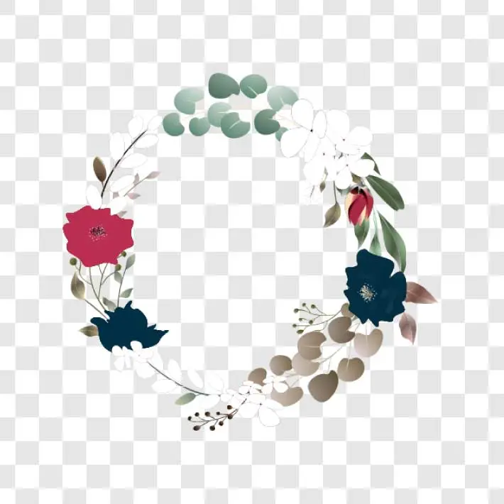 soft watercolor wreath png